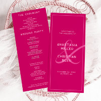 Carte programme Magenta moderne et audacieuse