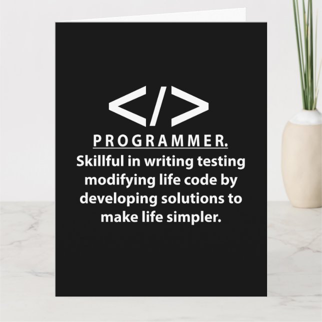 Carte Programmeur développeur de codage programmeur (Devant)