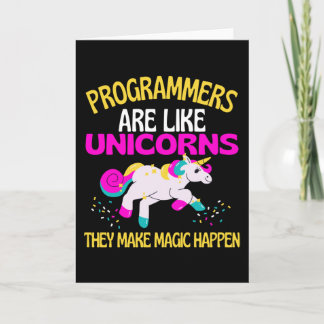 Carte Programmeur Unicorn, Programmeur Unicorn Magique