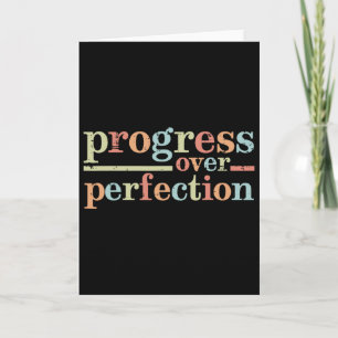 Carte Progrès plutôt que perfection Enseignant Inspirant