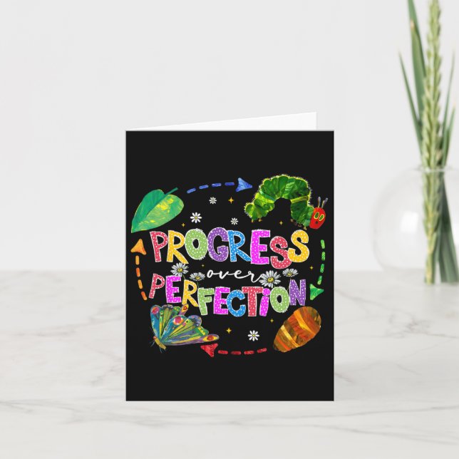 Carte Progrès Plutôt que Perfection Enseignant Rentrée S (Devant)