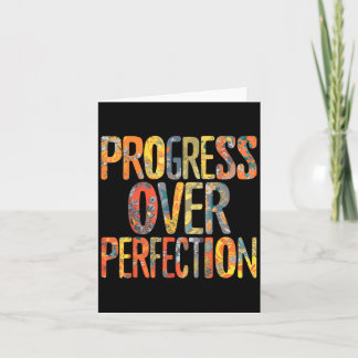 Carte Progress Over Perfection Motivation Motivational T