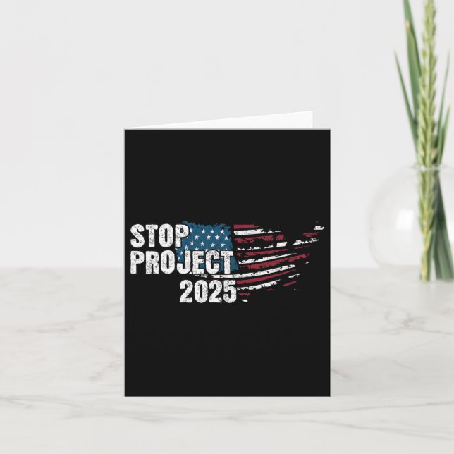 Carte Projet 2025 contre Trump drapeau américain (Devant)