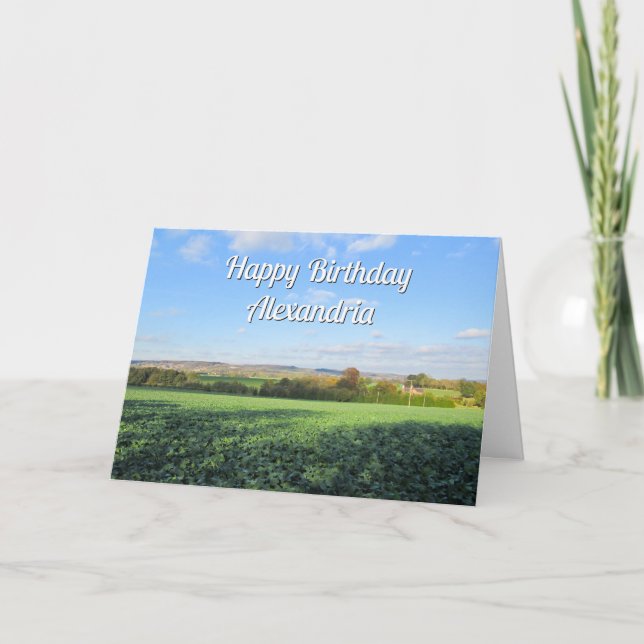 Carte Promenade d'automne dans la campagne - Anniversair (Devant)