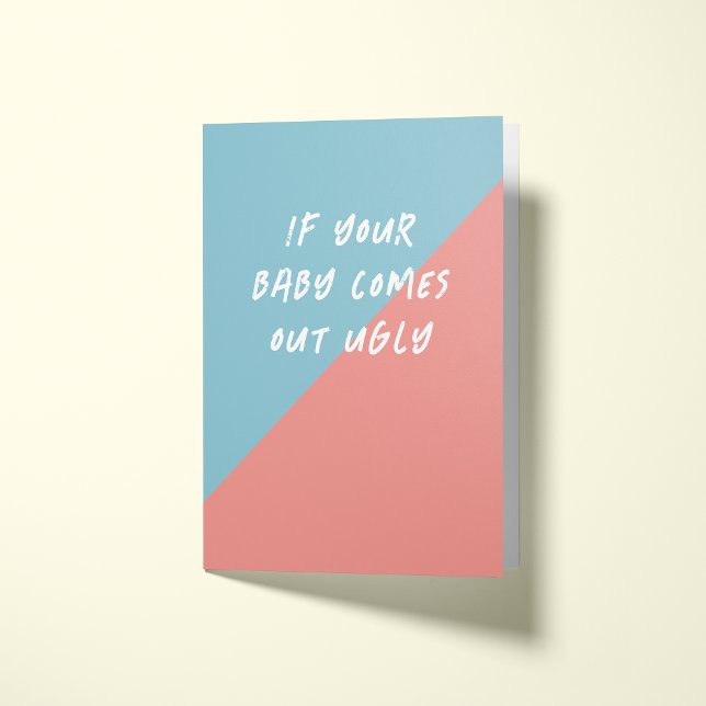 Carte Promesse de bébé moche Grossesse drôle (Créateur téléchargé)