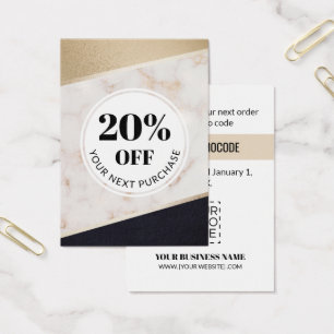 Carte Promo Code Gold Black Color Block