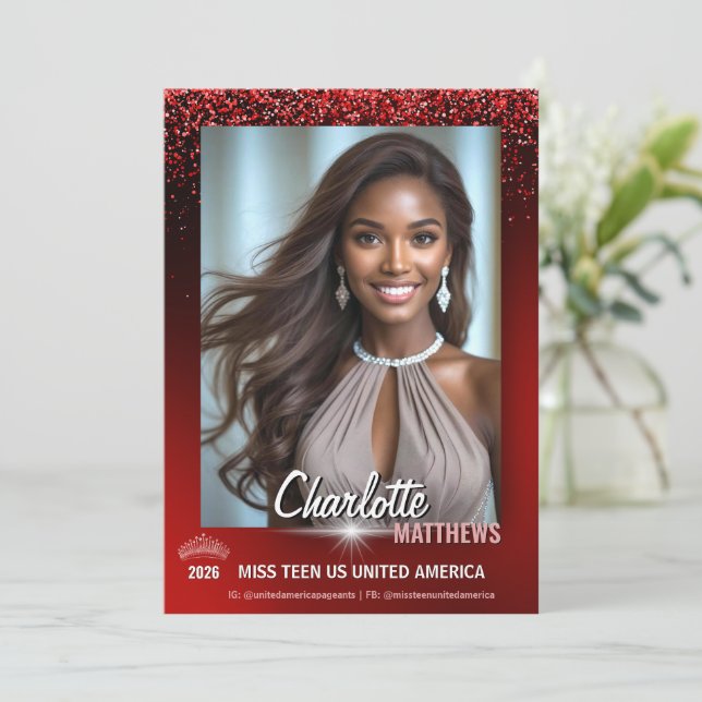 Carte promo de concours Ruby Glimmer | Code QR (Debout devant)