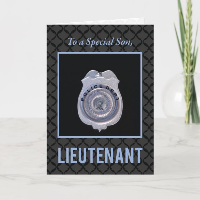 Carte Promotion du fils au lieutenant de police (Devant)