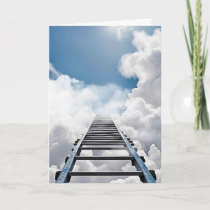 Carte Promotion Félicitations Échelle dans le ciel