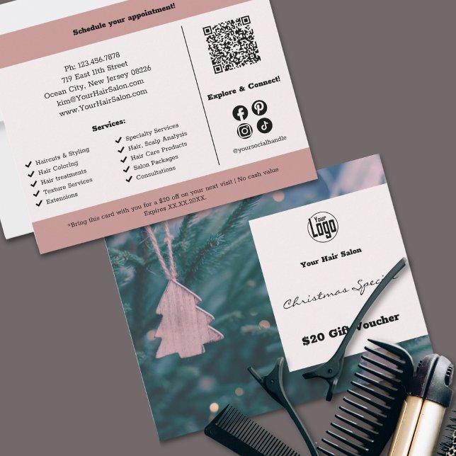 Carte Promotion Photo de la saison de Noël Carte-cadeau (Promotion Photo Christmas Season Gift Voucher Card)