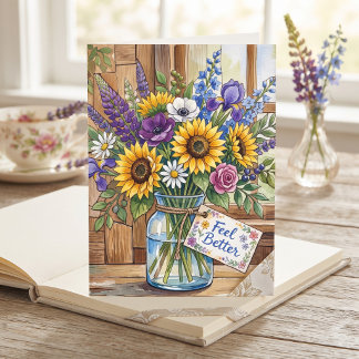 Carte Prompt rétablissement | Fleurs pour se sentir mieu