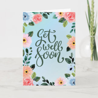 Carte Prompt rétablissement - floral