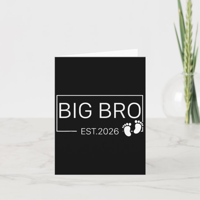Carte Promu À Big Bro Est 2026 Nouveau Frère Baby Anno (Devant)