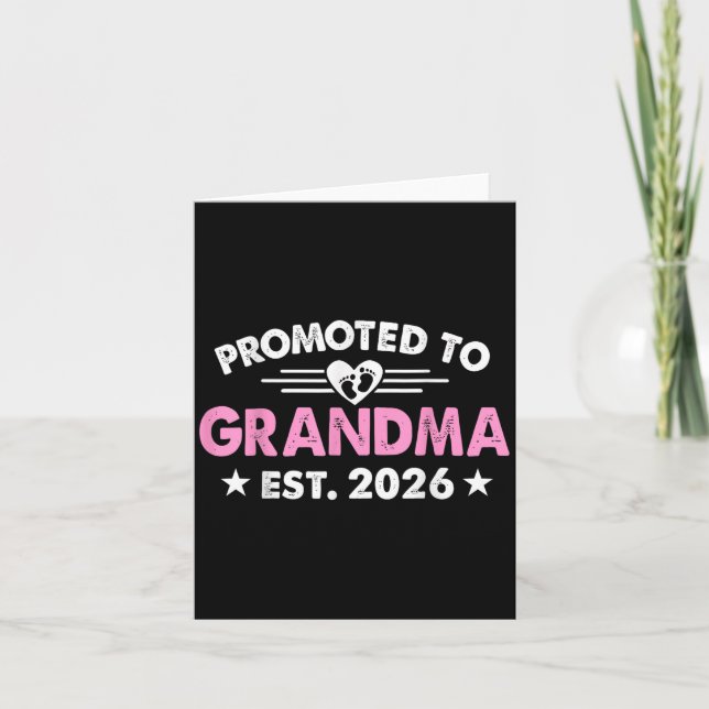 Carte Promu À Grand-Mère 2026 Grandma Est 2026 Bientôt À (Devant)