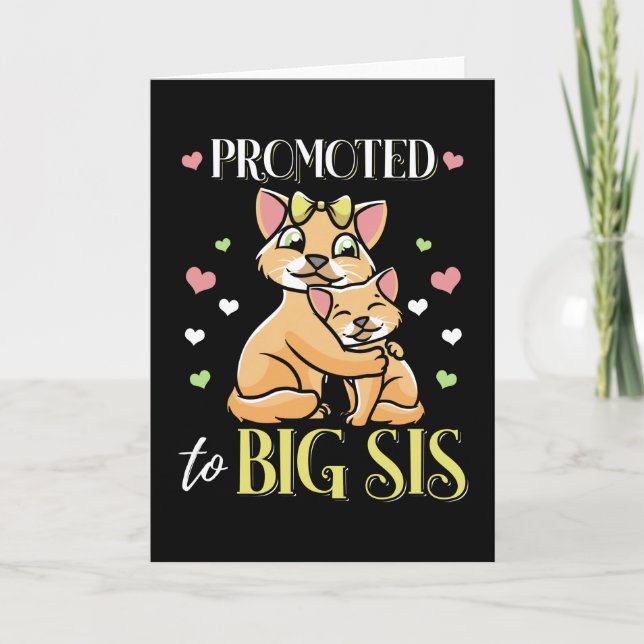 Carte Promu À Grande Soeur Mignonne Gros Sis (Devant)