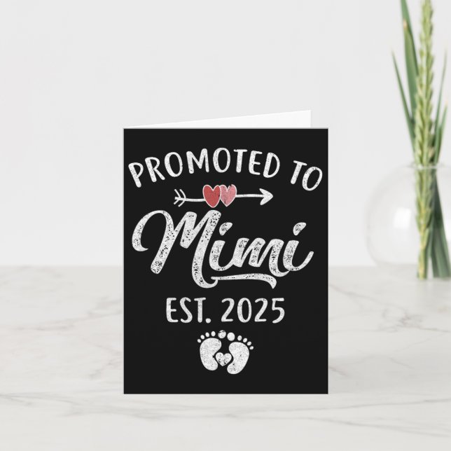 Carte Promue Mimi Est 2025 Drôle Première Fois Mères (Devant)