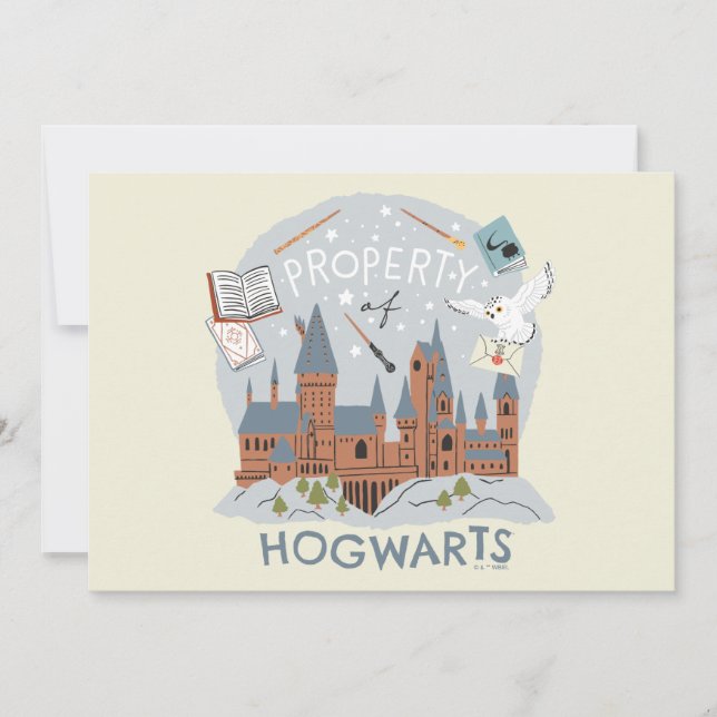 Carte Property of Hogwarts Cartoon Graphic (Devant)