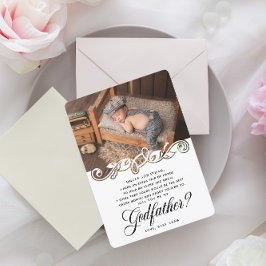 Carte Proposition de photo élégante du parrain