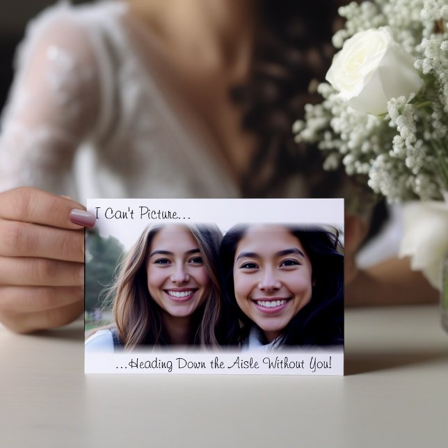 Carte Proposition du Mariage de photos Bridesmaid (Picture Wedding Bridesmaid Proposal
)