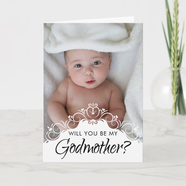 Carte Proposition élégante de Photo Godmother (Devant)