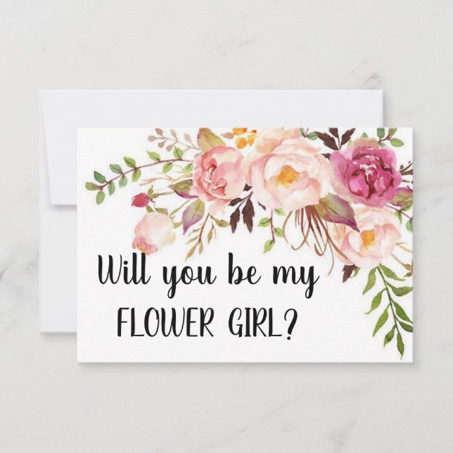 Carte Proposition Flower Girl (Devant)