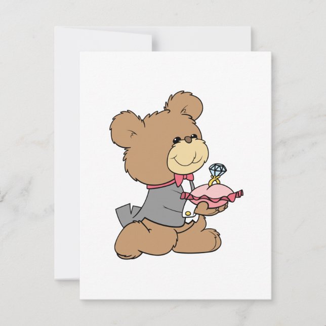 Carte proposition ou conception de l'ours en peluche por (Devant)