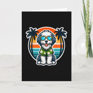 Carte Propriétaire de chien Old English Sheepdog Vibes e