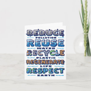 Carte Protection de l'environnement, écologie, réduction