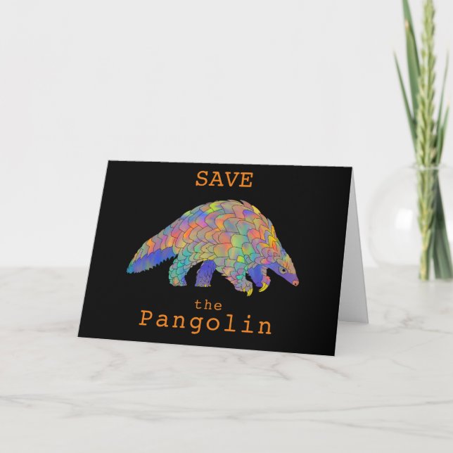 Carte Protéger la pangoline en couleurs Activisme animal (Devant)