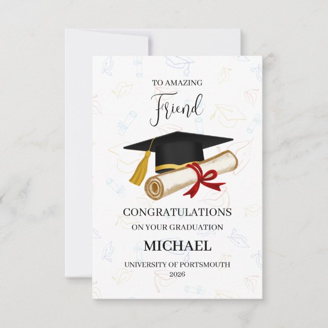 Carte Proud Friend Graduation Personalized (Devant)