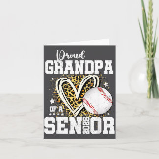 Carte Proud Grandpa Of A 2026 Senior Baseball Graduation