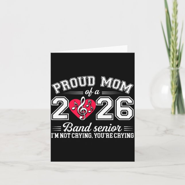 Carte Proud Mom Of A 2026 Band Senior Music Gift  (Devant)