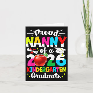 Carte Proud nanny of a class of 2026 graduate kids 