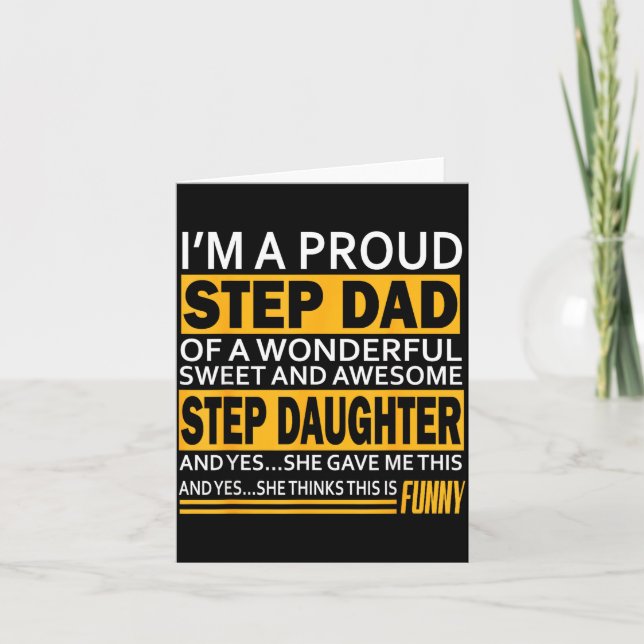 Carte Proud Step Dad Father Day Gift For Stepdad From St (Devant)