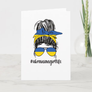 Carte Proud Ukrainian Girl Ukraine Flag Ukrainian Roots
