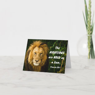 Carte Proverbes 28:1 Les justes sont Téméraires comme un