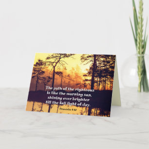 Carte Proverbes 4:18 Sentier de la Bible vertueuse Verse