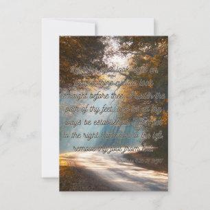 Carte Proverbes 4:25-27 KJV Bible Verse Pic Greeting Car