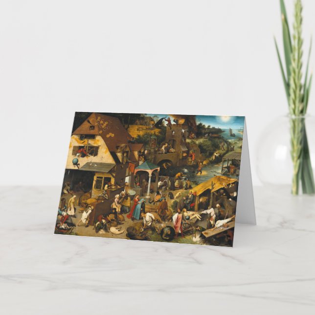 Carte Proverbes de Bruegel Netherlandish (Devant)