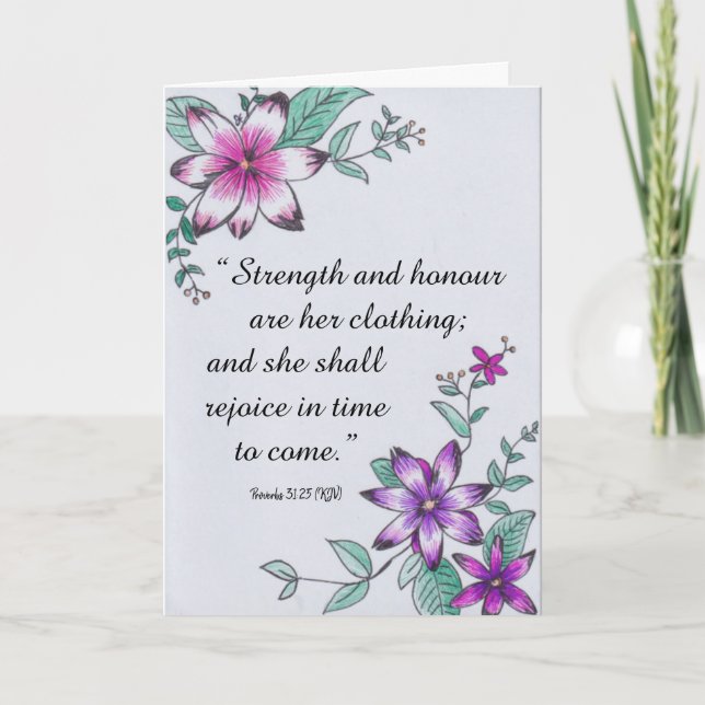 Carte Proverbs 31:25 (Devant)