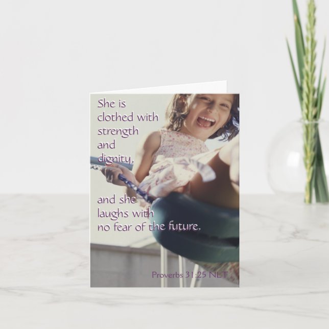 Carte Proverbs 31:25 notecard (Devant)