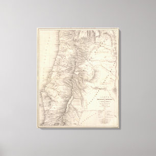 Carte, Province de Mendoza, Araucan?a Leinwanddruck
