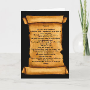 Carte Psaume 23 sur le vieux rouleau : Art en pastel :