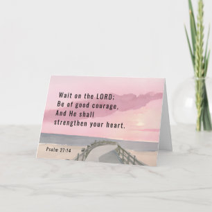 Carte Psaume 27:14 Attendez sur le Seigneur Bible Verse 