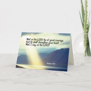 Carte Psaume 27:14 Attendez sur l'Eternel Bible Verse Oc