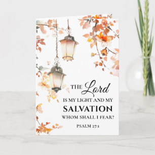 Carte Psaume 27:1 Le Seigneur est ma Lumière et ma Bible