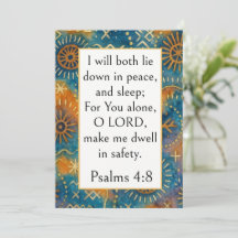 Psaume 4:8 Verset Biblique, Tissu Adire Afrobohémi