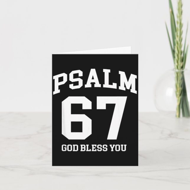 Carte Psaume 67 Chrétien 6 7 Six Sept Jésus Mème Drôle  (Devant)