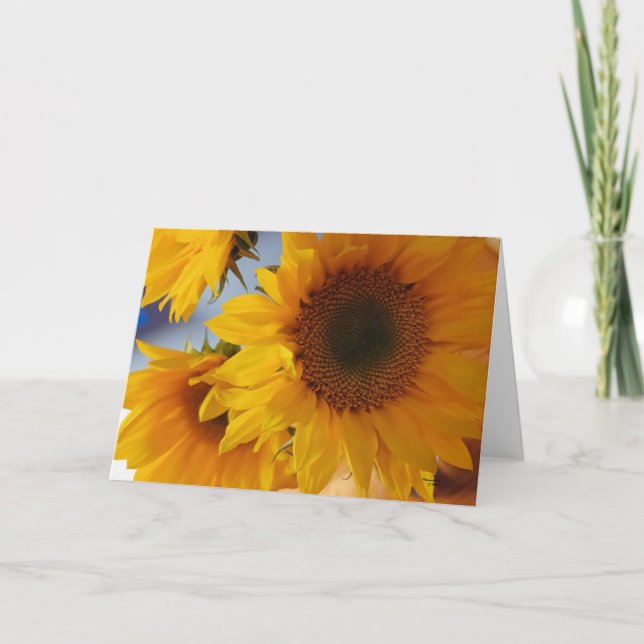 Carte Psaume 96:1 Tournesols Vide  (Devant)
