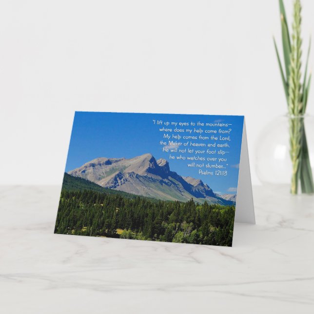 Carte Psaumes 121:1-3 Inspirationnel (Devant)